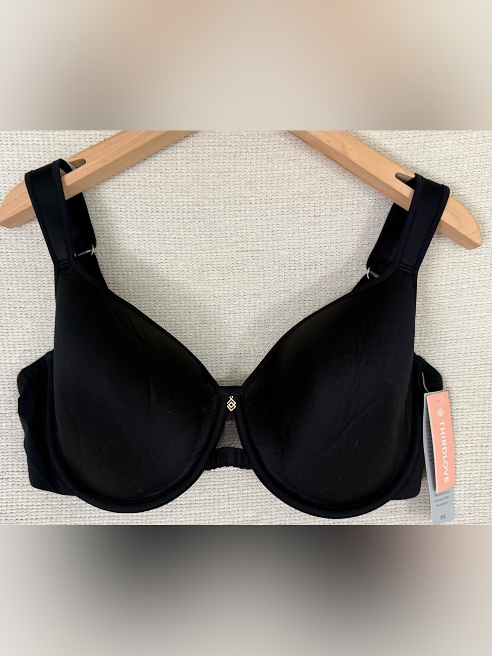 ThirdLove 24/7 Classic T-Shirt Bra Black 36E NWT